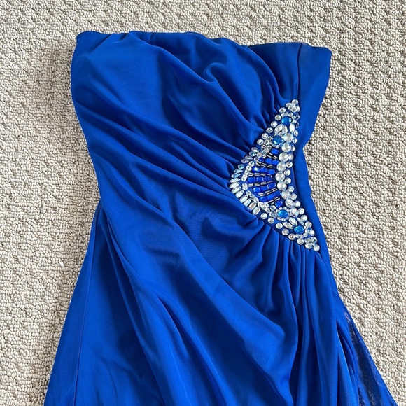 Blue high low formal dress - Picture 2 of 3